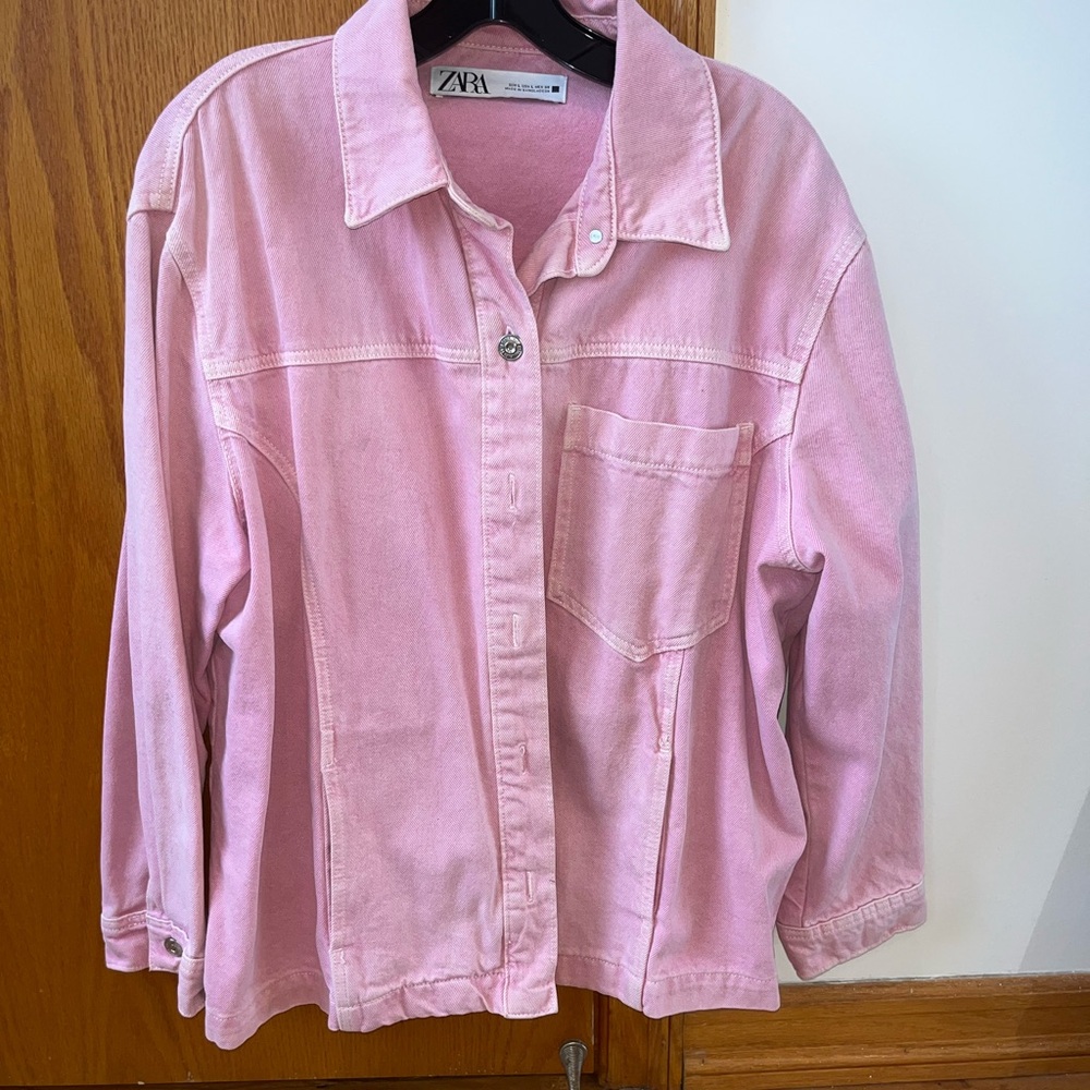 Pink Zara Jean jacket
